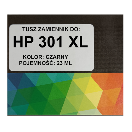Zgodny tusz do HP 301XL 23ml czarny DeskJet 1050 2050 3000 3050 CH563EE